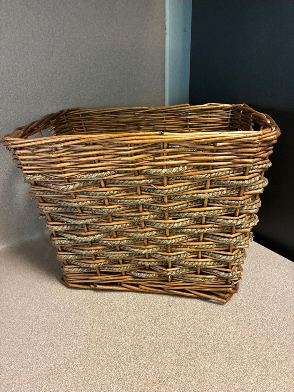 Woven Natural Brown Rattan Storage Basket - Home Accents